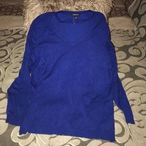 Torrid Cozy Blue Sweater with Ring Collar
